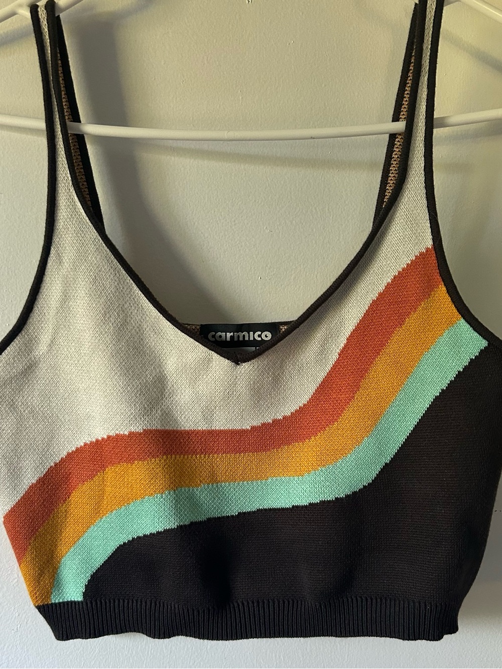 Carmico Over The Rainbow Knit Crop Tank